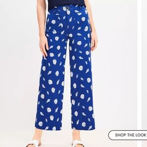 Loft Palmer Wide Leg Pants Shell Print